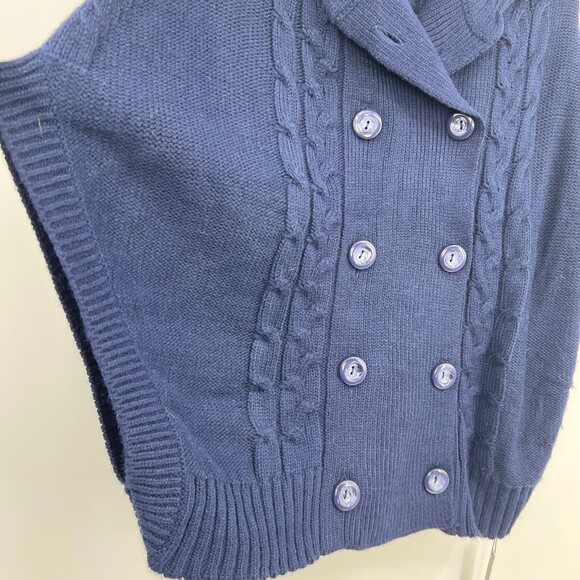 Cape Sweater Women's Sz Large Blue Vertigo Paris Cardigan - Picture 10 of 11